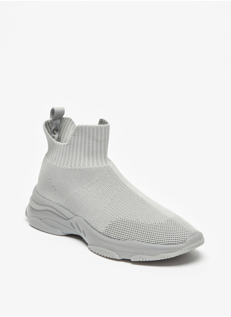 Womens Solid Slip-On High Top Casual Sneakers