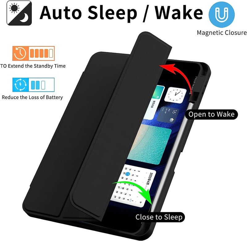 ProElite Cover for Xiaomi Mi Pad 7/7 Pro 11.2 inch case Cover, Transparent Flip Case for Xiaomi Mi Pad 7/7 Pro 11.2 inch with Pen Holder (Supports Auto Sleep Wake Function), Marble Green - Image 3