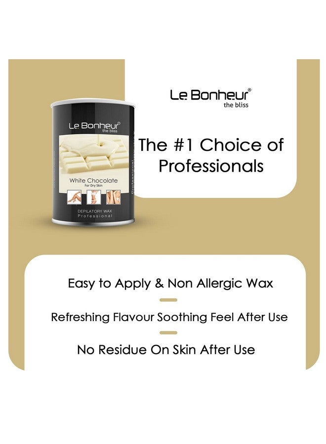 Le Bonheur.. Le Bonheur White Chocolate Wax | Pure Natural - No Skin Burn - Allergen Free | For Sensitive Skin with Elastic and Creamy Texture - Fully Body Wax for All Hair and Skin Type | 800gm - Image 2