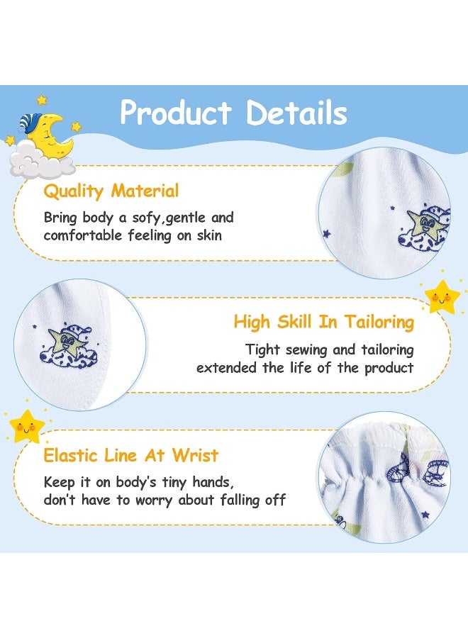 Geyoga Geyoga Newborn Baby Gloves Infant No Scratch Elastic Wrist Infant Soft Gloves Baby Mittens for 0-6 Months Baby Girls Boys  - Image 3