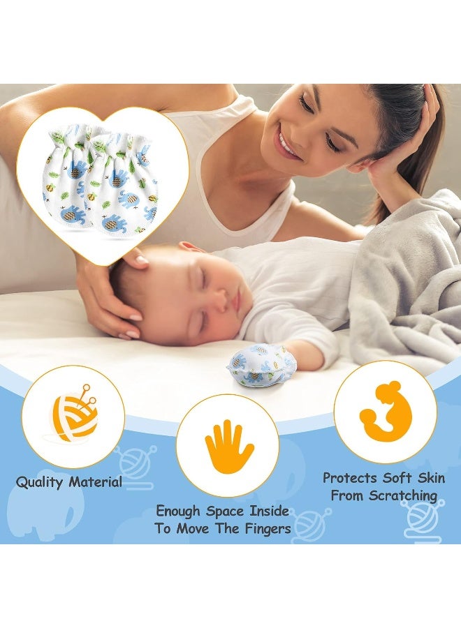 Geyoga Geyoga Newborn Baby Gloves Infant No Scratch Elastic Wrist Infant Soft Gloves Baby Mittens for 0-6 Months Baby Girls Boys  - Image 4