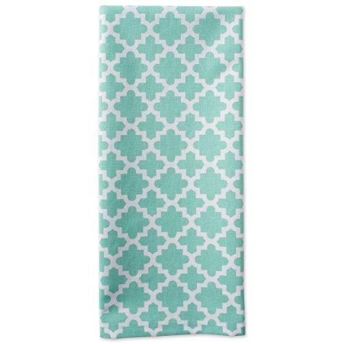DII Lattice Basics Collection Kitchen Essentials, Dishtowel Set, Aqua, 2, Piece - Image 3