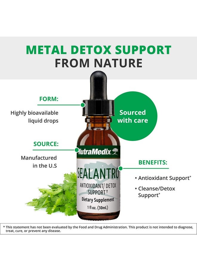 Nutramedix - Sealantro Detox Drops Chlorella Cilantro & Red Seaweed Extracts For Detox & Cleansing Support Bioavaiable Liquid Herbal Supplement For Herbal Detox & Antioxidant Support (1Oz / 30Ml) - Image 1