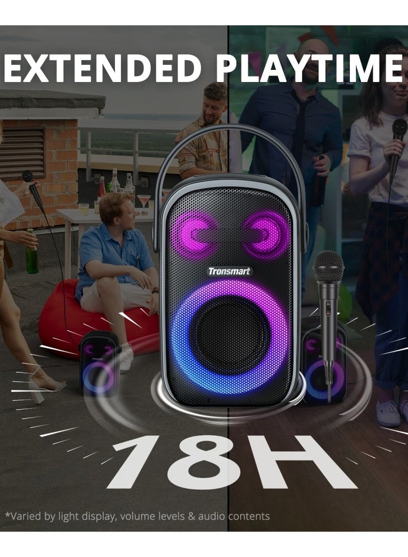 Tronsmart Halo 110 Bluetooth Speaker with Wired Karaoke Microphone Supports Karaoke 60W Excellent Stereo Sound Bt5.3 (Black) - Image 3