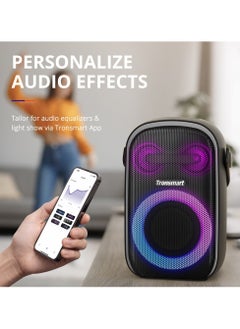 Tronsmart Tronsmart Halo 110 Bluetooth Speaker with Wired Karaoke Microphone Supports Karaoke 60W Excellent Stereo Sound Bt5.3 (Black)  - Image 4