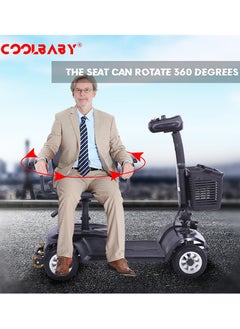 Cool Baby COOLBABY 4 Wheel Electric Folding Mobility Scooter Portable Electric Wheelchair Scooter for Adult and Elderly  - Image 4