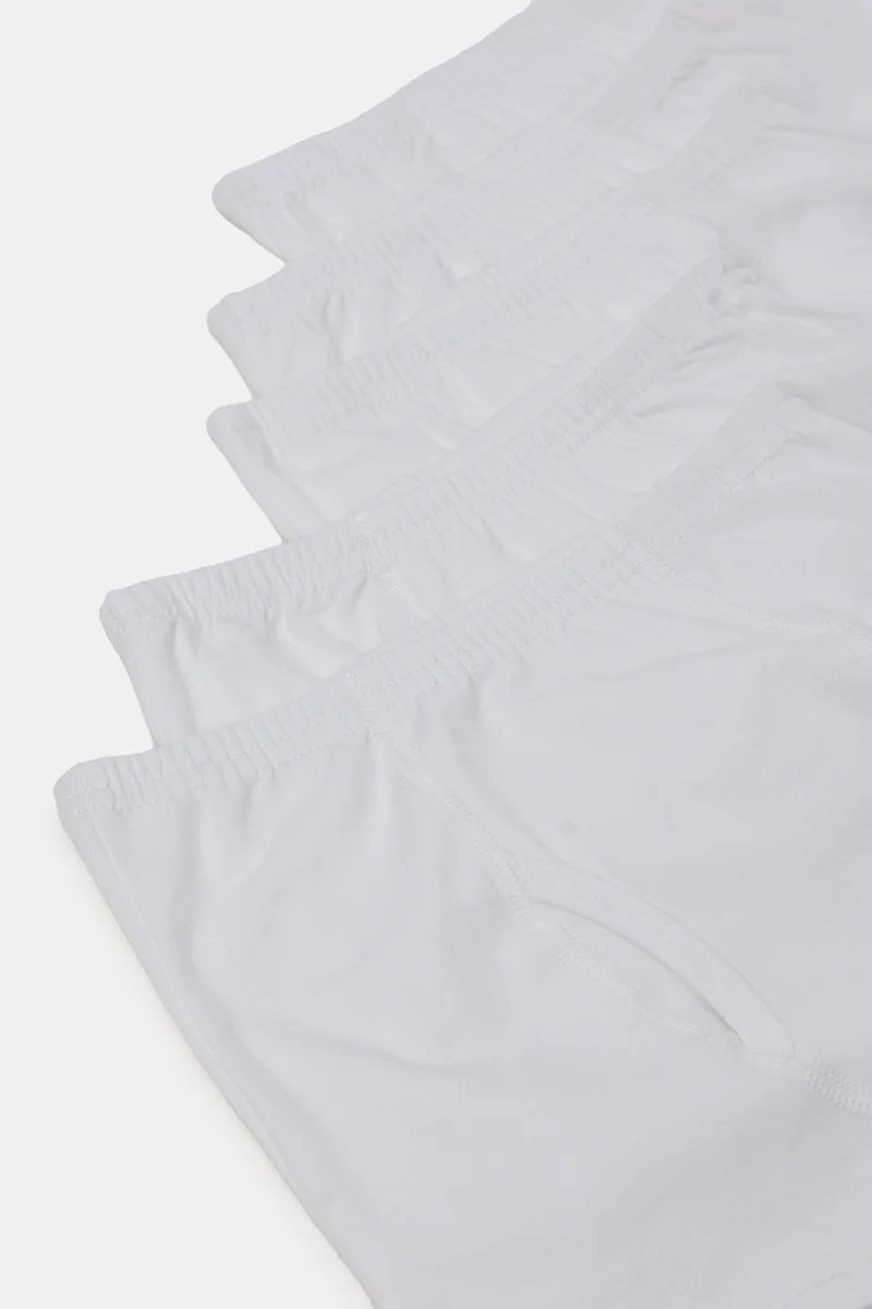 Redtag Boys White Boxer Short Set (5 Piece)