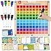 Coogam Handwriting Hundred Board Math Manipulative Wooden Montessori 1100 Number Toys Alphabet Writing Practice for Preschool Educational Activity Fine Motor Learning Game for Kids Age 38 - Image 2