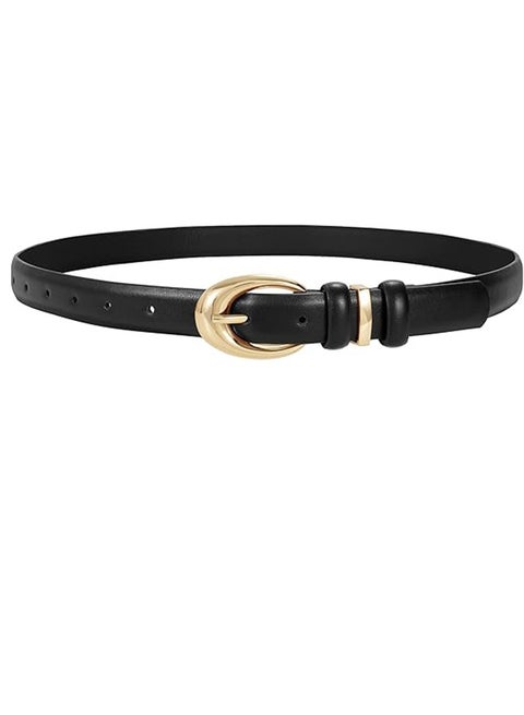 أحزمة جلدية نسائية، أحزمة رسمية أنيقة بإبزيم ذهبي، أحزمة أنيقة متعددة الألوان بإبزيم دبوسي أسود