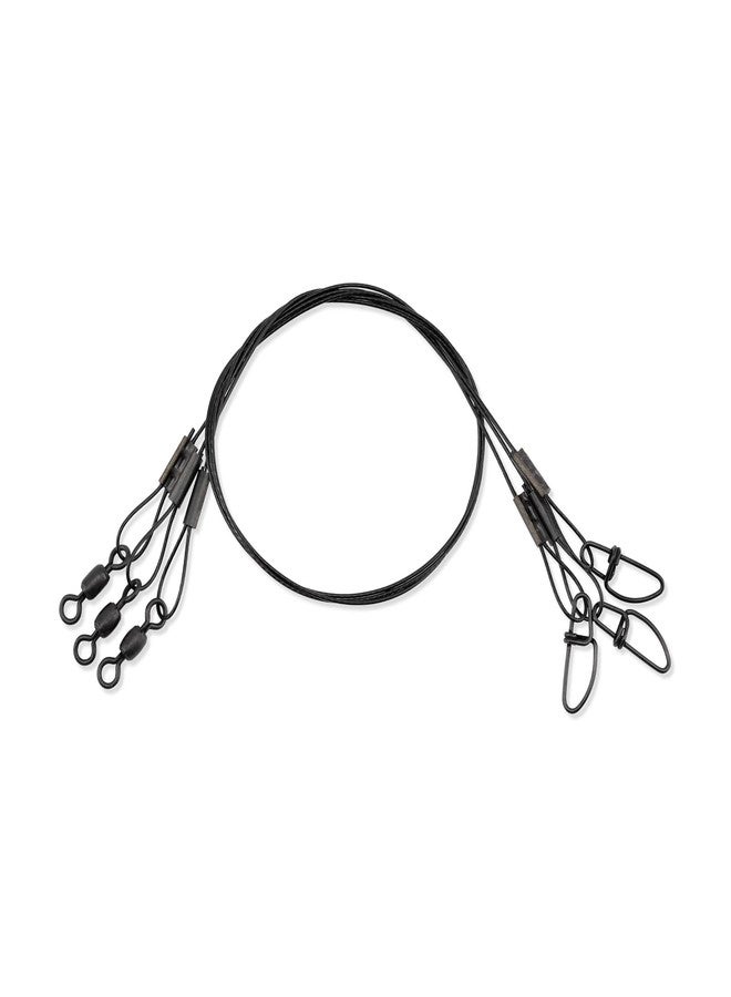 American Fishing Wire AFW Surflon Fishing Leaders, Nylon Coated 1x7 Stainless Steel Wire, 20 lb Test, Black, 9 inch, 3 pc - Image 2