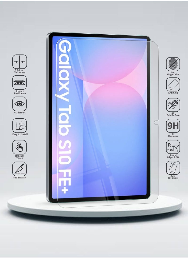 Wtech Samsung Galaxy Tab S10 FE Plus 13.1 5G 2025 (13.1 inches) 9H Ultra HD Tempered Glass Screen Protector (TSG9CN) - Clear  - Image 2