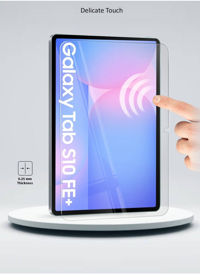 Wtech Samsung Galaxy Tab S10 FE Plus 13.1 5G 2025 (13.1 inches) 9H Ultra HD Tempered Glass Screen Protector (TSG9CN) - Clear  - Image 5
