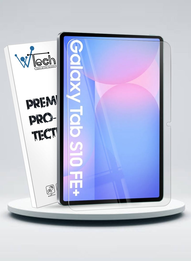 Wtech Samsung Galaxy Tab S10 FE Plus 13.1 5G 2025 (13.1 inches) 9H Ultra HD Tempered Glass Screen Protector (TSG9CN) - Clear - Image 1