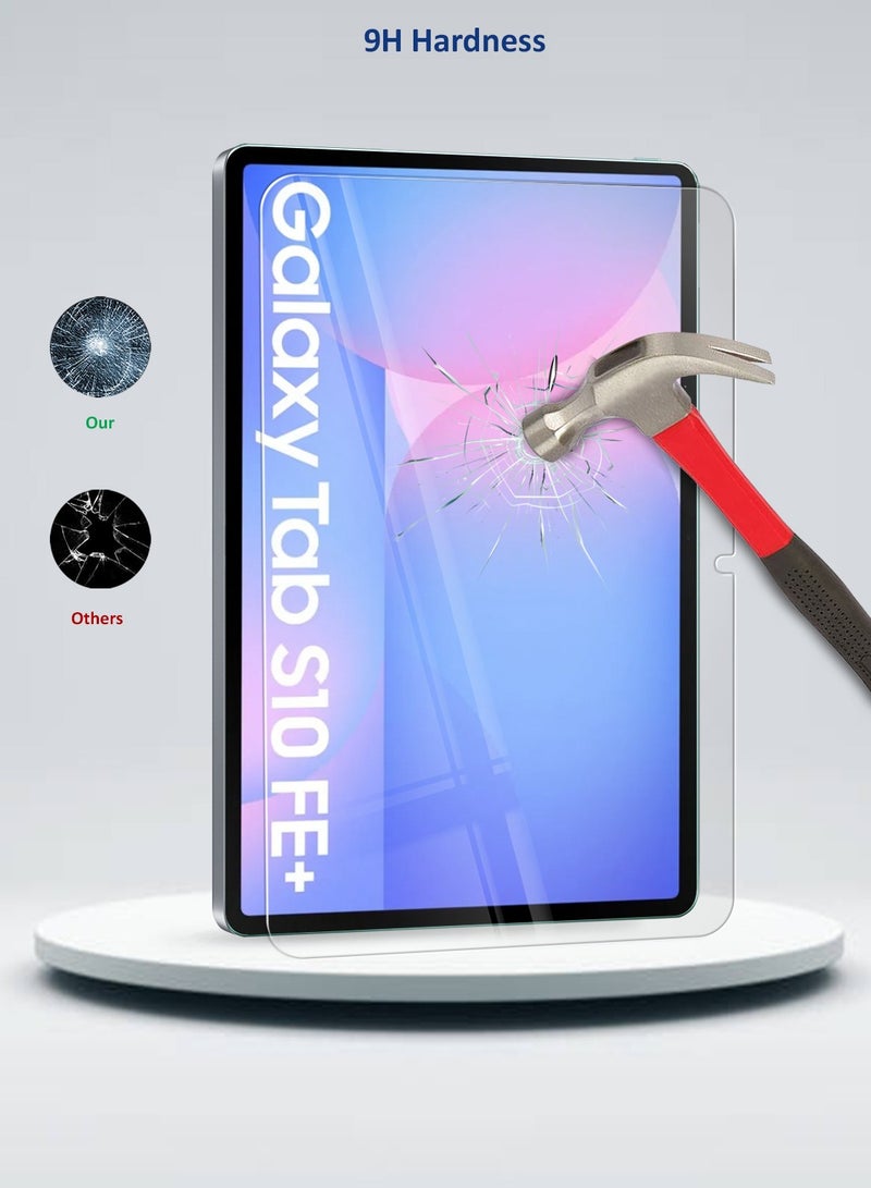 Wtech Samsung Galaxy Tab S10 FE Plus 13.1 5G 2025 (13.1 inches) 9H Ultra HD Tempered Glass Screen Protector (TSG9CN) - Clear - Image 3