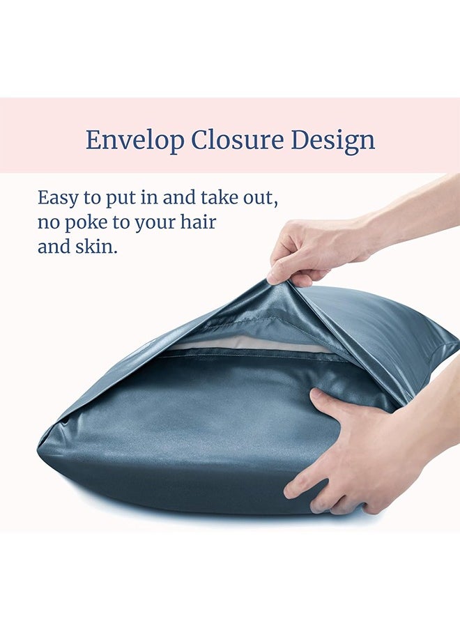 snooze - Satin Pillowcase for Hair and Skin, 48*70 cm, Teal - Image 1