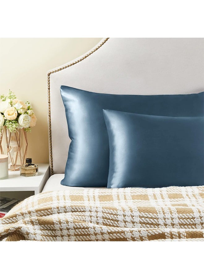 snooze - Satin Pillowcase for Hair and Skin, 48*70 cm, Teal - Image 1