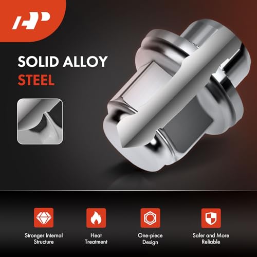 A-Premium صواميل العجلات A-Premium 5 قطع M12 x 1.5 متوافقة مع تويوتا أفالون كامري كورولا RAV4 تاكوما سيينا لكزس ES RX بونتياك سايون - Image 4