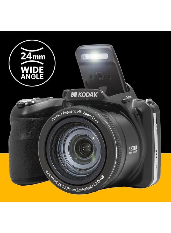 KODAK Pixpro Astro Zoom AZ425 Digital Camera Bridge 42X Optical Zoom 24 mm Wide Angle 20 Megapixels LCD 3 Full HD 1080P Video Li-ion Battery Black - Image 4