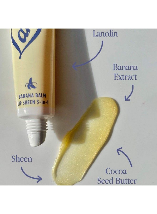 Lanolips Banana Balm Lip Sheen Creamy Conditioning Lip Gloss With Banana Fruit Lanolin + Shimmer Tints No Color Moisturizer For Lasting Hydration (12.5G / 0.42Oz) - Image 3