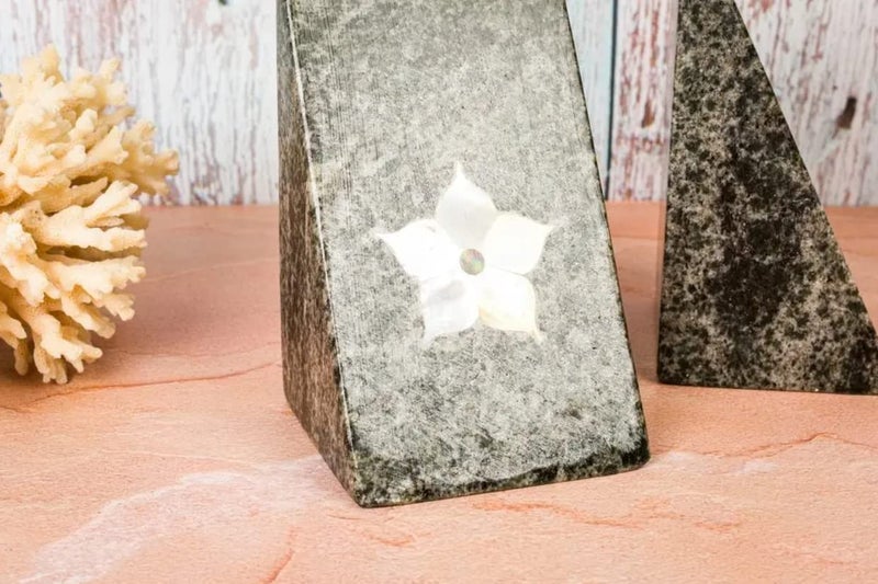 AD ARTS Indian Essence by AD Arts Decorative Book Stoppers with NonSkid Bottom Handcrafted Solid Marble Bookshelf Decor Grey  - Image 4