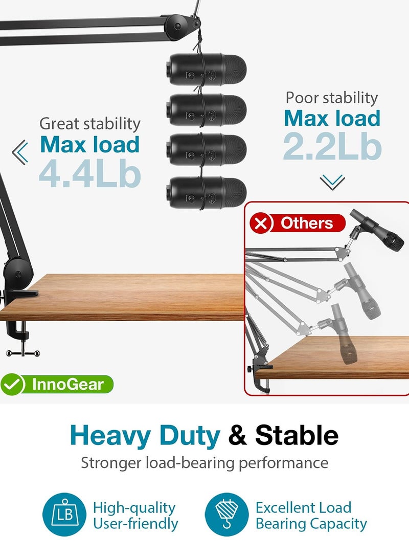 XiuWoo Large Microphone Boom Arm Mic Stand Black(without Microphone) - Image 4