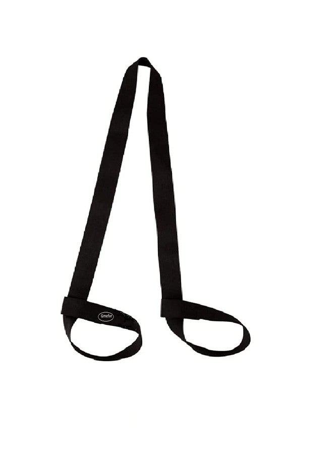 Gmefvr Yoga Mat Hanging Strap Pack of 4 (2 Pair) also use for Yoga Belt for Women and Men Yoga Strap for Stretching with Extra Safe Adjustable in workout Black - Image 1