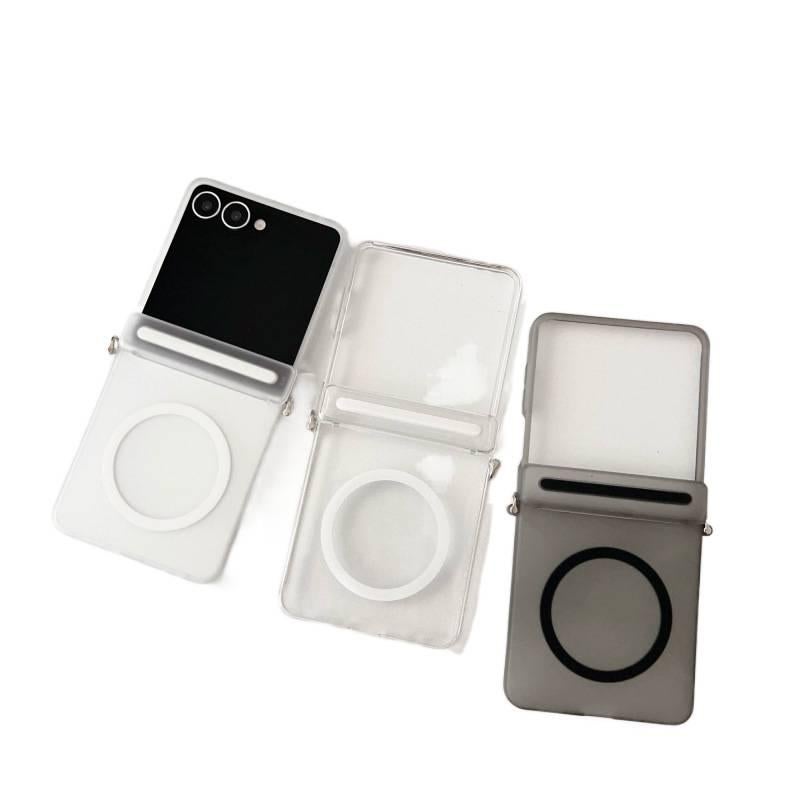 غطاء MagSafe | مغناطيس قوي | ملمس غير لامع | لـ Samsung Galaxy Z Flip 7 | شفاف - Image 4