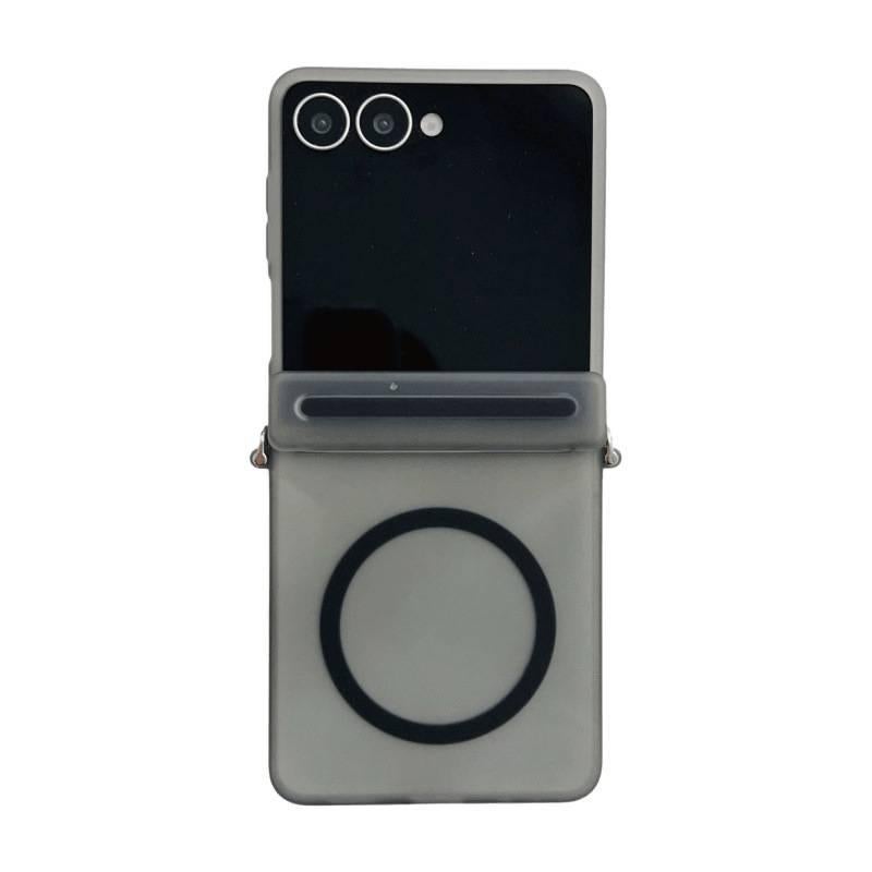 غطاء MagSafe | مغناطيس قوي | ملمس غير لامع | لـ Samsung Galaxy Z Flip 7 | شفاف - Image 5