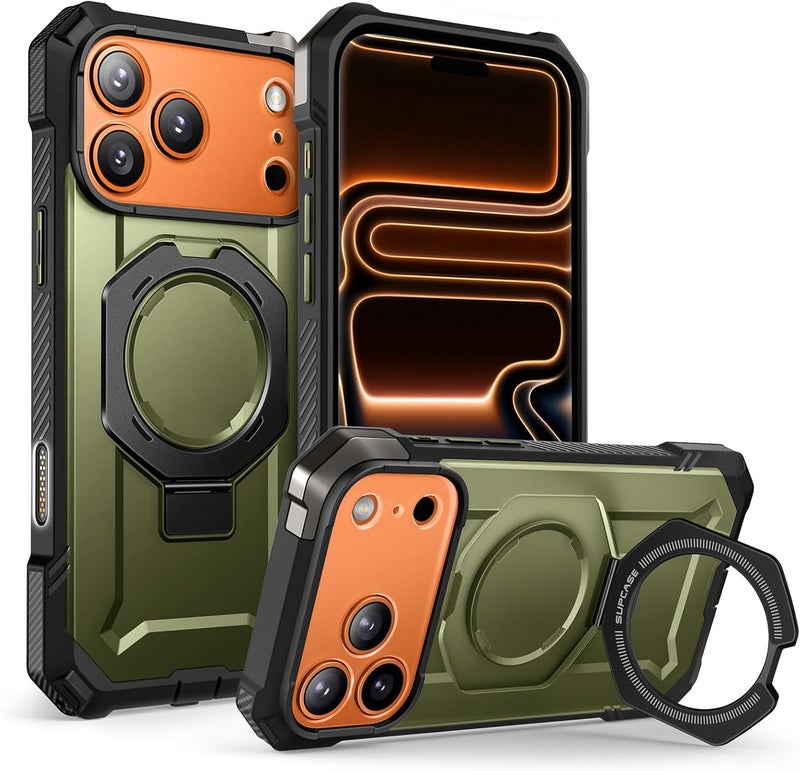 SupCase for iPhone 17 Pro Max Case with Kickstand (Unicorn Beetle Grip), [Camera Control Cover] [Compatible with MagSafe] [Military-Grade Drop Protection] Heavy Duty Magnetic Phone Case, Guldan - Image 1