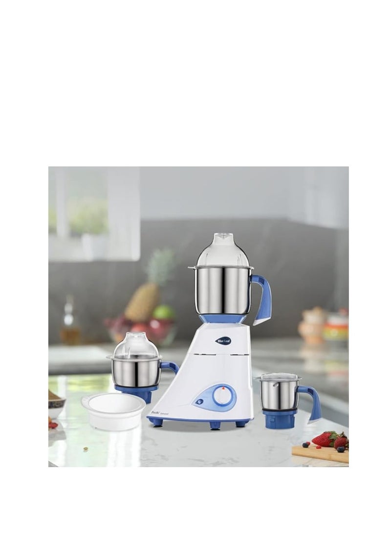 ماركة غير محددة Preethi Blue Leaf Diamond 750-Watt Mixer Grinder with 3 Jars, Blue/White  - Image 2
