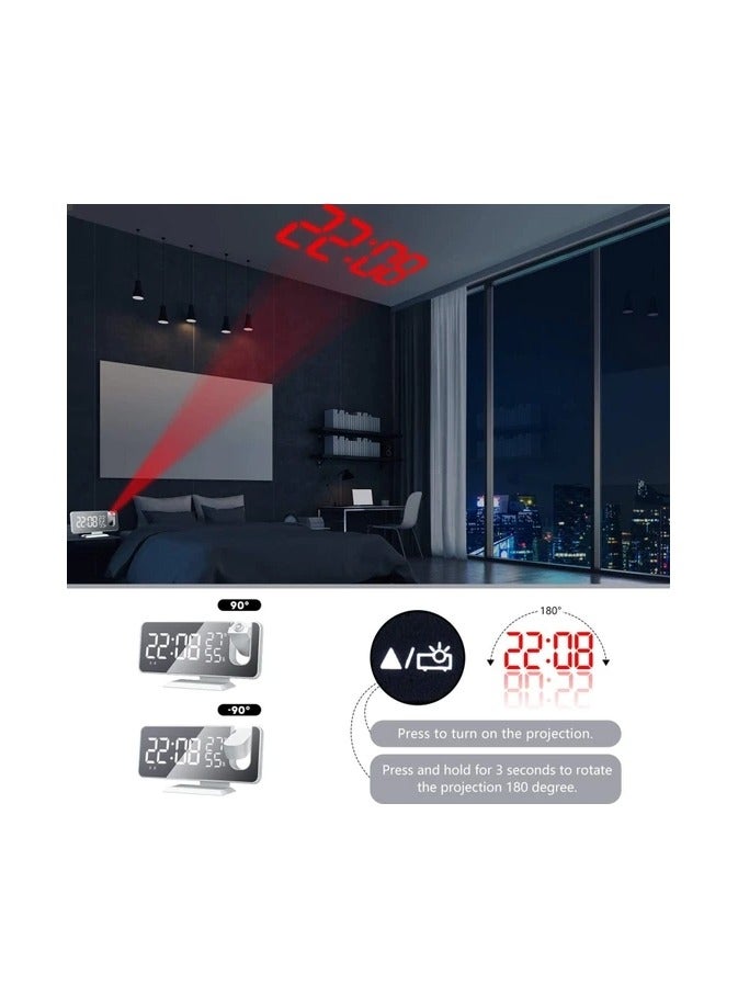 ساعة منبه رقمية بشاشة كبيرة LED مع عرض واضح للوقت - Image 3