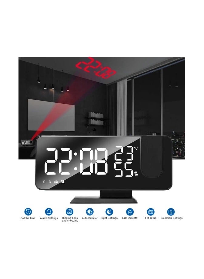 ساعة منبه رقمية بشاشة كبيرة LED مع عرض واضح للوقت - Image 2