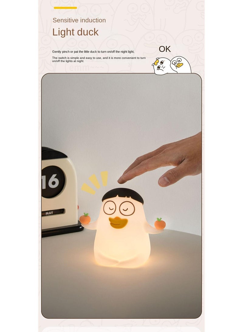 Fun Little Duck Night Lamp Desktop Decoration Night Lamp Bedroom Bedside Sleep Lamp Timing Night Lamp - Image 2
