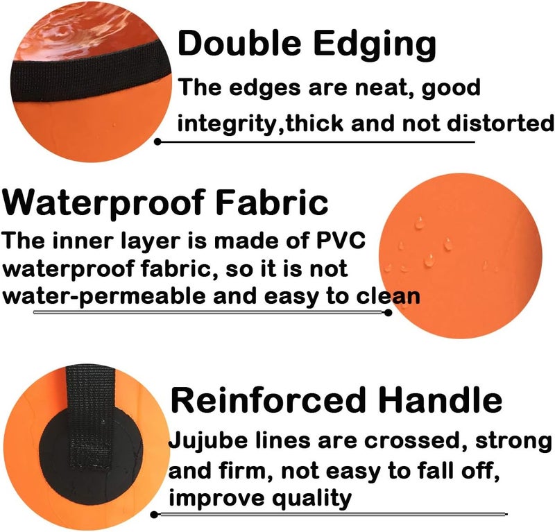 Sunglow Collapsible Fishing Bucket, 3 Gallon Multifunctional Portable Wash Basin - Water Container for Fishing, Camping, Gardening (12L/3gallon (Orange)) - Image 5
