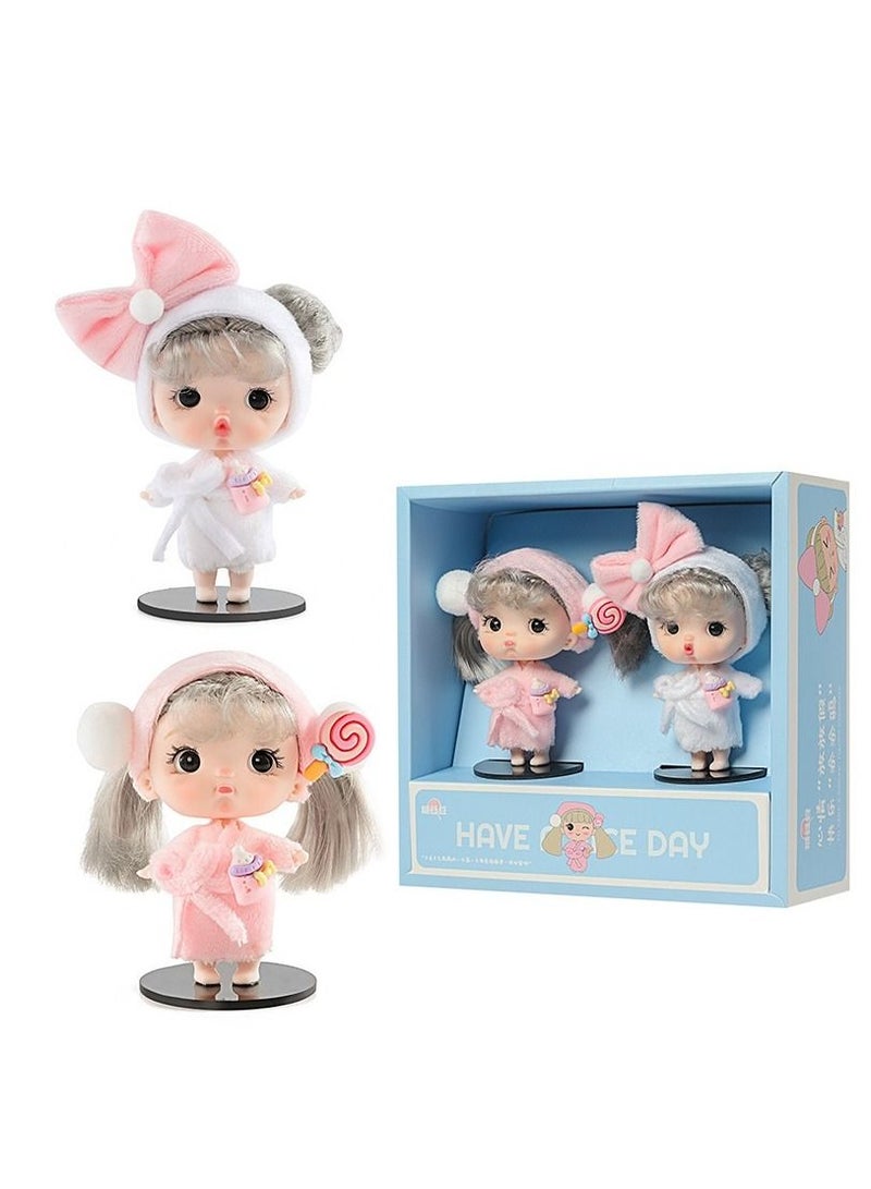 Y&D 2-Piece Home Decoration Ornament Lovely Barbie Doll Tabletop Decorations 