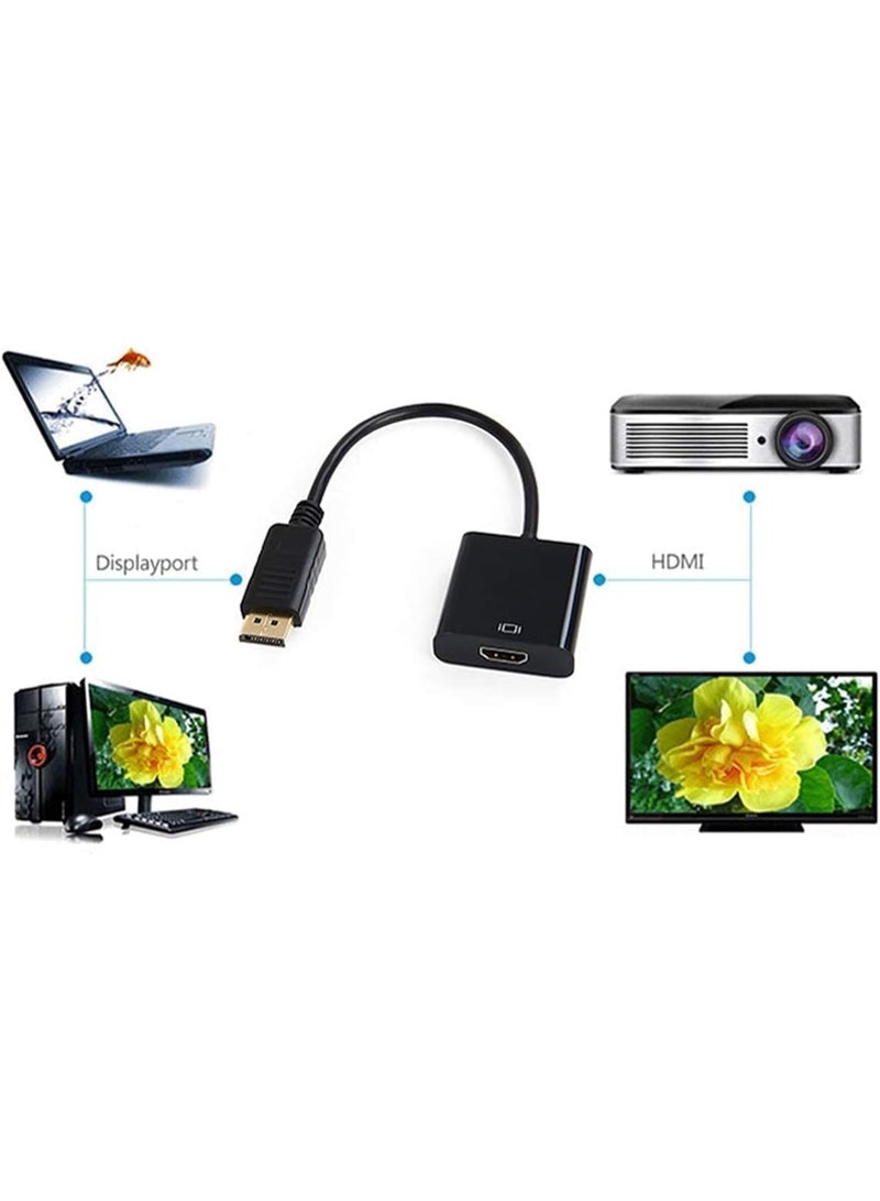 كابل محول DisplayPort إلى HDMI | محول من ذكر DP إلى أنثى HDMI | 20 سم | متوافق مع أجهزة الكمبيوتر الشخصية، واللاب توب، وأجهزة التلفزيون عالي الدقة، والشاشات، وأجهزة العرض - Image 5
