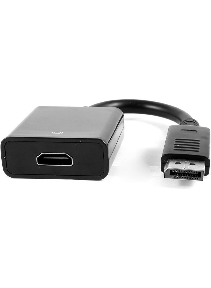 كابل محول DisplayPort إلى HDMI | محول من ذكر DP إلى أنثى HDMI | 20 سم | متوافق مع أجهزة الكمبيوتر الشخصية، واللاب توب، وأجهزة التلفزيون عالي الدقة، والشاشات، وأجهزة العرض - Image 1