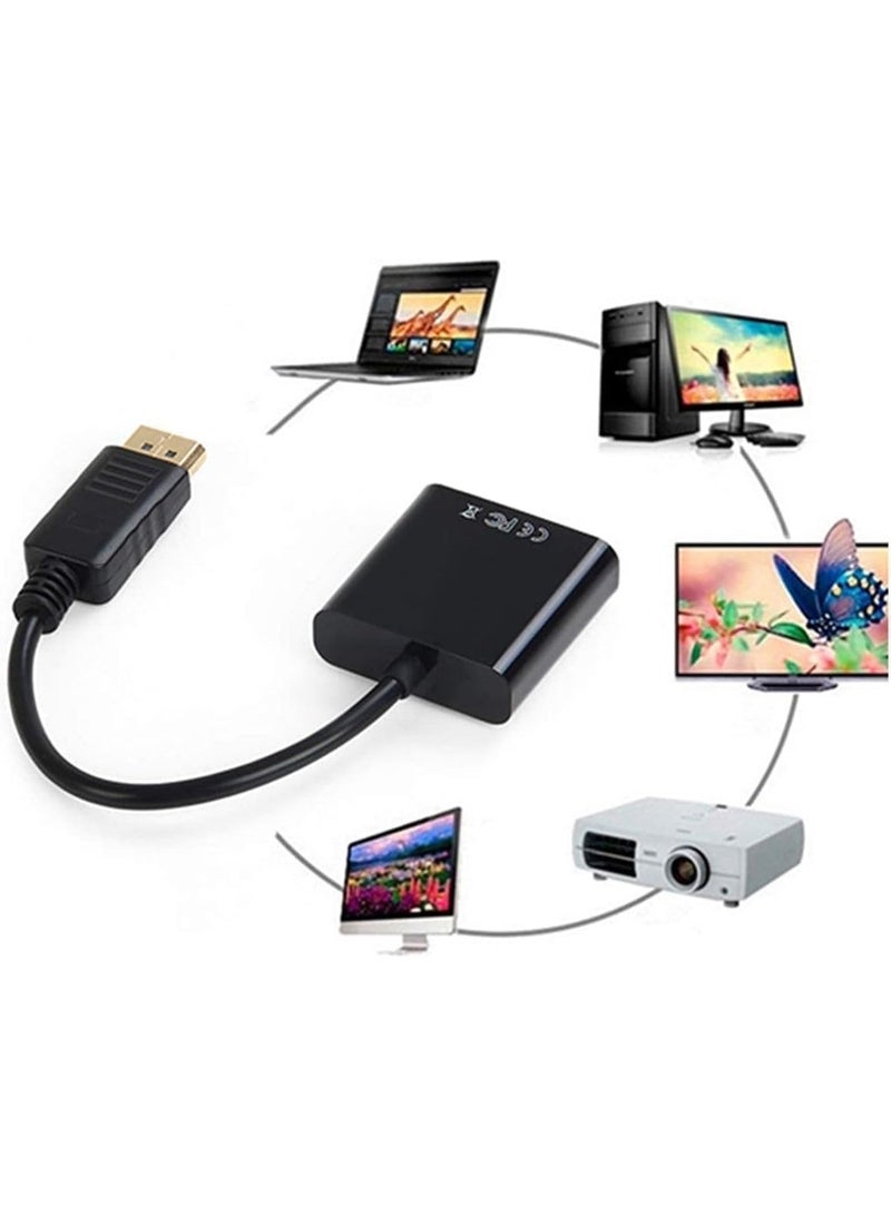 كابل محول DisplayPort إلى HDMI | محول من ذكر DP إلى أنثى HDMI | 20 سم | متوافق مع أجهزة الكمبيوتر الشخصية، واللاب توب، وأجهزة التلفزيون عالي الدقة، والشاشات، وأجهزة العرض - Image 2