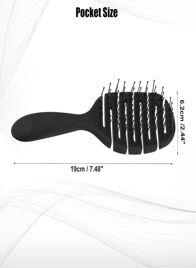 CETLO Pro Flex Dry Paddle Hair Brush, Black, HeatFlex Bristles, Vented Design, All Hair Types (SET-1) - Image 2