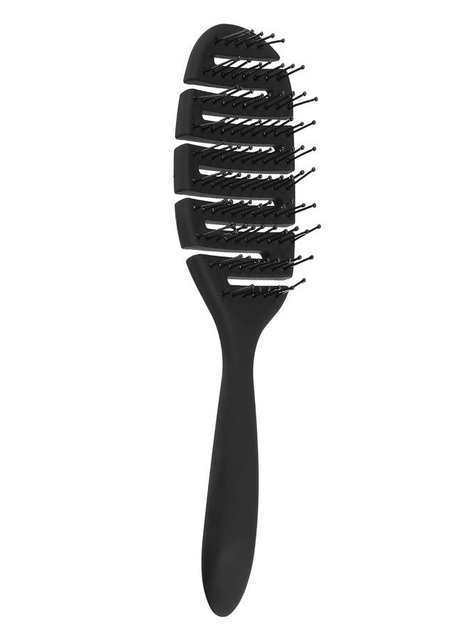 CETLO Pro Flex Dry Paddle Hair Brush, Black, HeatFlex Bristles, Vented Design, All Hair Types (SET-1) - Image 1