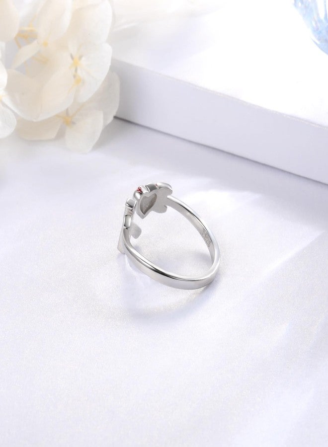 Sariel 925 Sterling Silver I Love Baseball Rings for Women Sport Jewelry Gifts for Baseball Lovers Mom - Image 4