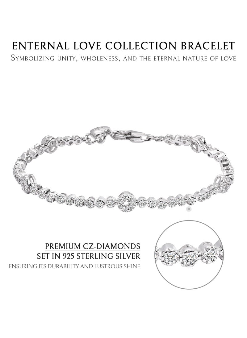 AWNL - Enternal Love Women's Bracelet With CZ Diamond 925 Sterling Silver Gift for Wife Girlfriend Women - Image 1