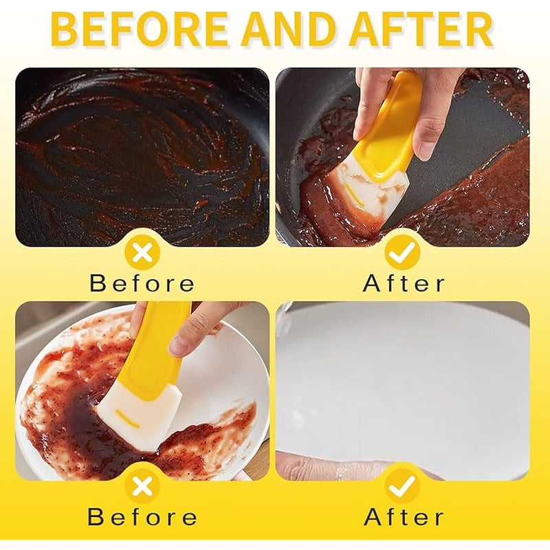 Fauppt Kitchen Silicone Spatula Silicone Spatula for Cooking, 2025 Scraper Spoon Food Scraper Set, Scratch Resistant Heat Resistant Rubber Scraper for Home Use (white) - Image 5