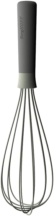 BergHOFF Balance Stainless Steel Whisk 11" for Kitchen with This Silicone Whisk, Made with Recycled Plastic, Easy to Use & Durable, Heat Resistant & Diswasher Safe - Image 1
