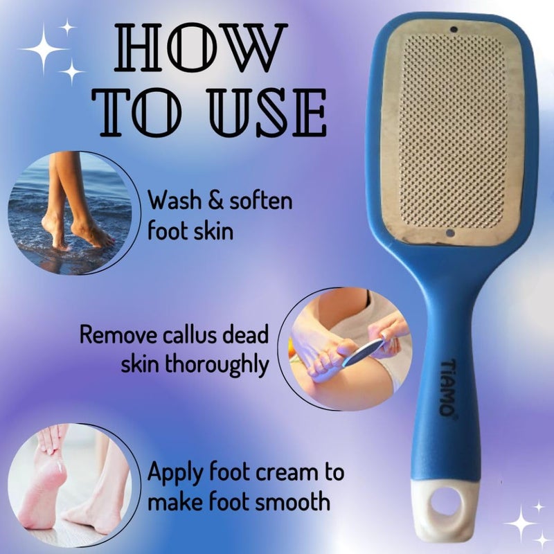 Generic Plastic Leg heel and Foot Scrubber for Dead Skin Callus Remover Pedicure special Toolspecially for cracked feet blue - Image 3