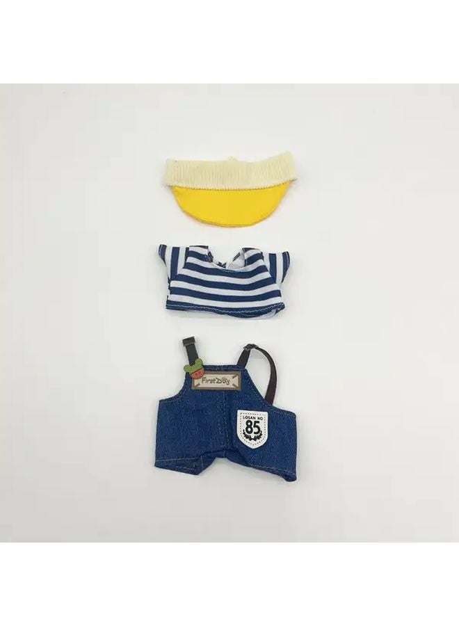 3Pcs LABUBU Doll Overalls Set With Hat And Top TW Model - Image 1