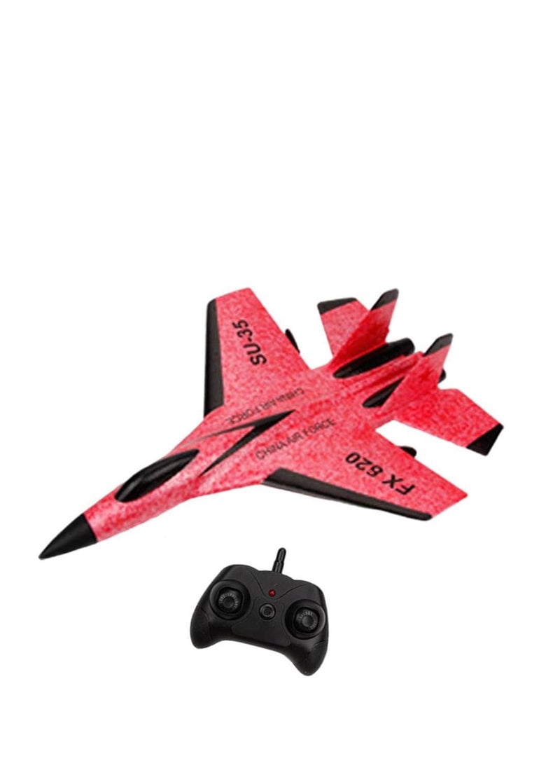RTF F-22 Raptor Remote Control Airplane, 6-Axis Gyro 2.4GHz with Light Bar Jet Fighter Toy for Kids and Beginners (Red)  - Image 1
