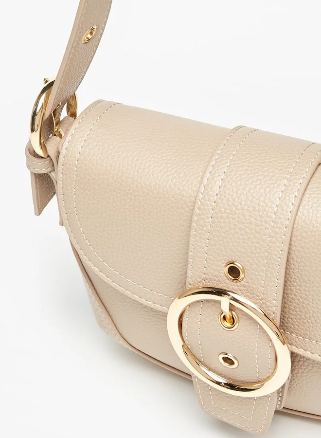 Flora Bella By Shoexpress Buckle Detail Shoulder Bag