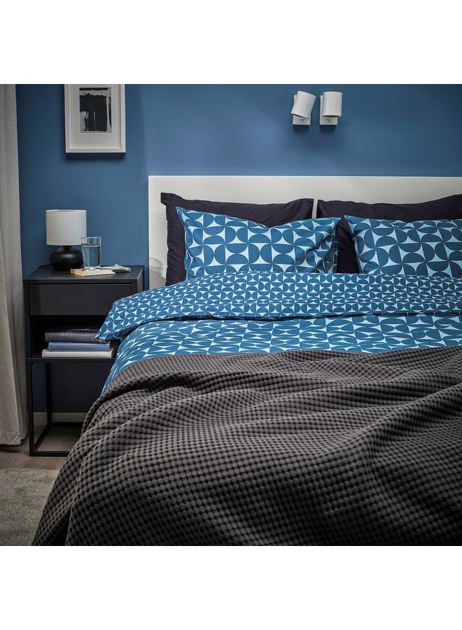 Green Tiger Duvet cover and 2 pillowcases, dark blue/light blue, 240x220/50x80 cm - Image 2