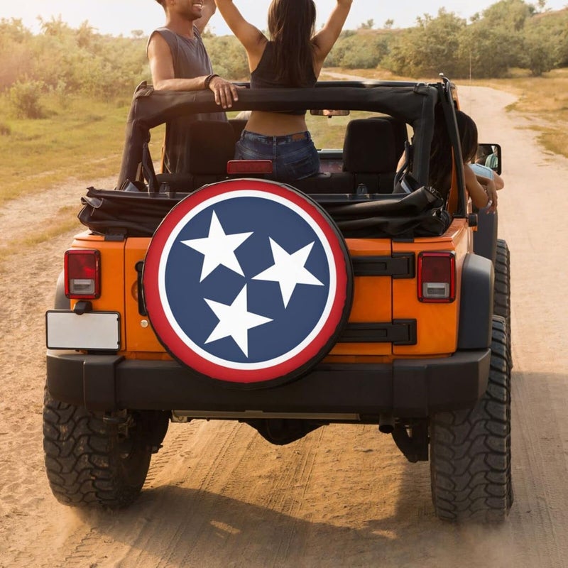 Foruidea Tennessee Tri Star Flag Spare Tire Cover - Image 4